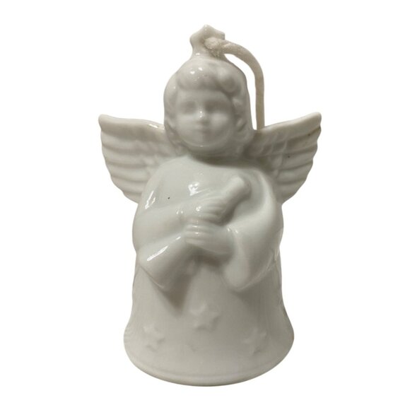 Cost Plus, Inc. Other - VTG White Porcelain Angel Bell Ornament Cost Plus Star Details